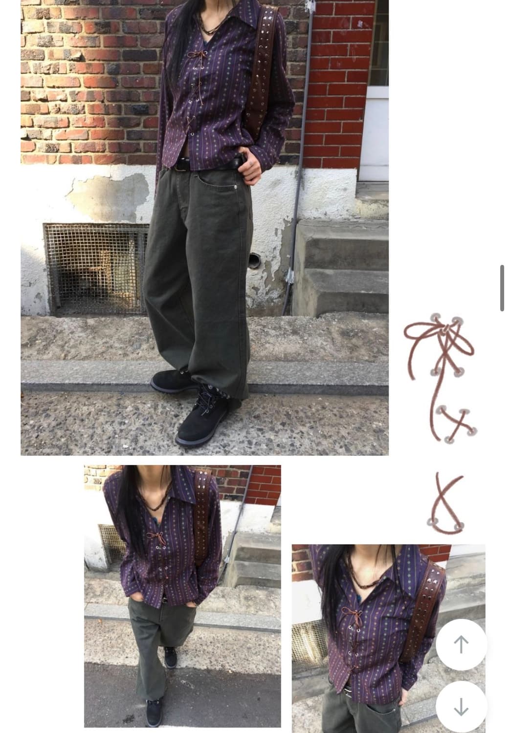 모래하우스 에스더 아일렛 셔츠 퍼플 상품이미지2