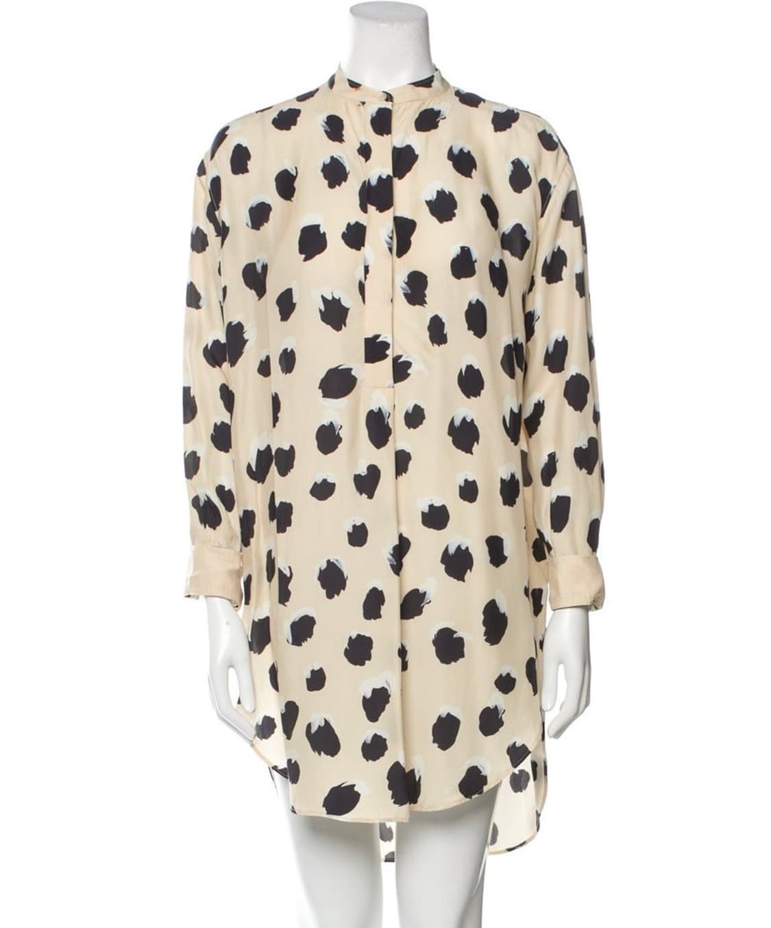 아크네 폴카 닷 프린트 롱 셔츠 상품이미지1