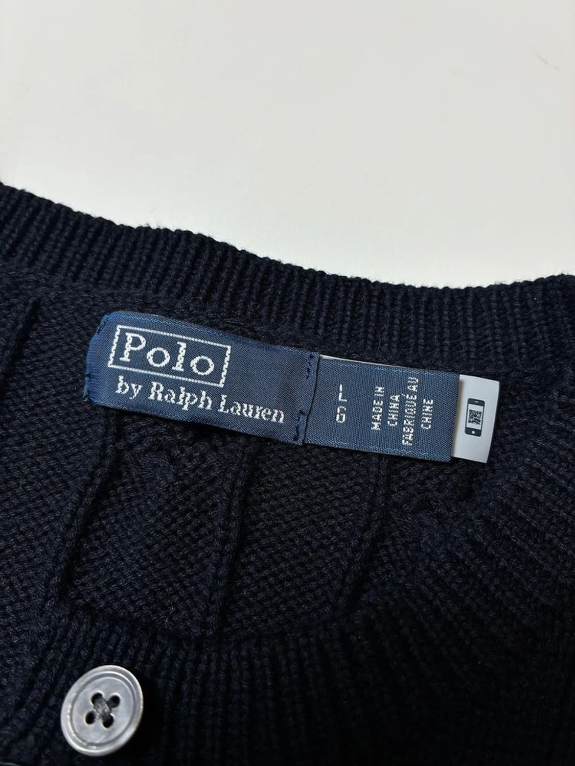 폴로 랄프로렌 큐알 신형 화이트라벨 꽈배기 반팔 니트 가디건 PN8914 상품이미지6