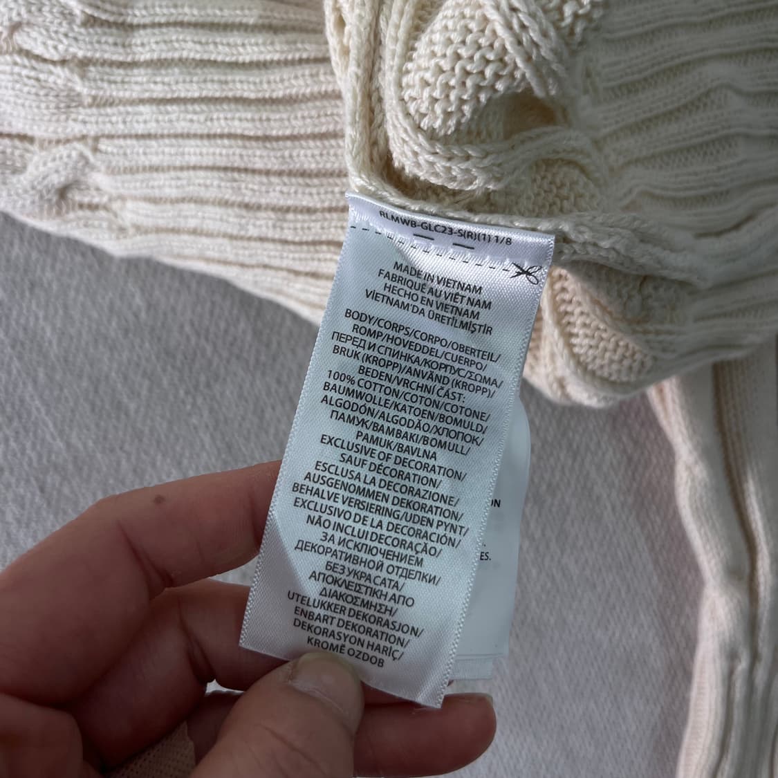 W 95 폴로랄프로렌 신형라벨 꽈배기 브이넥 니트 상품이미지5