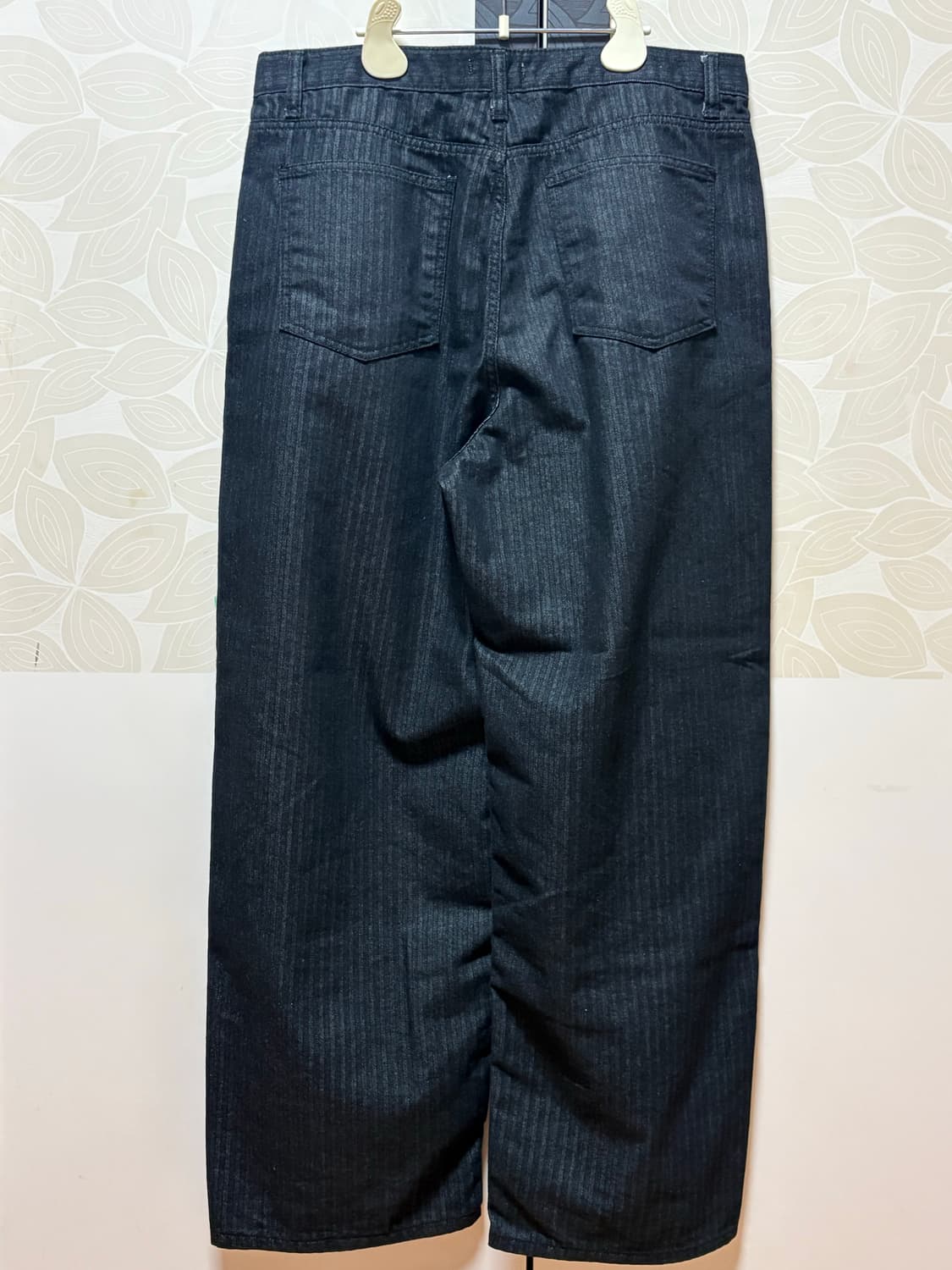 보세 스트라이프 헤링본 와이드 데님팬츠 상품이미지3