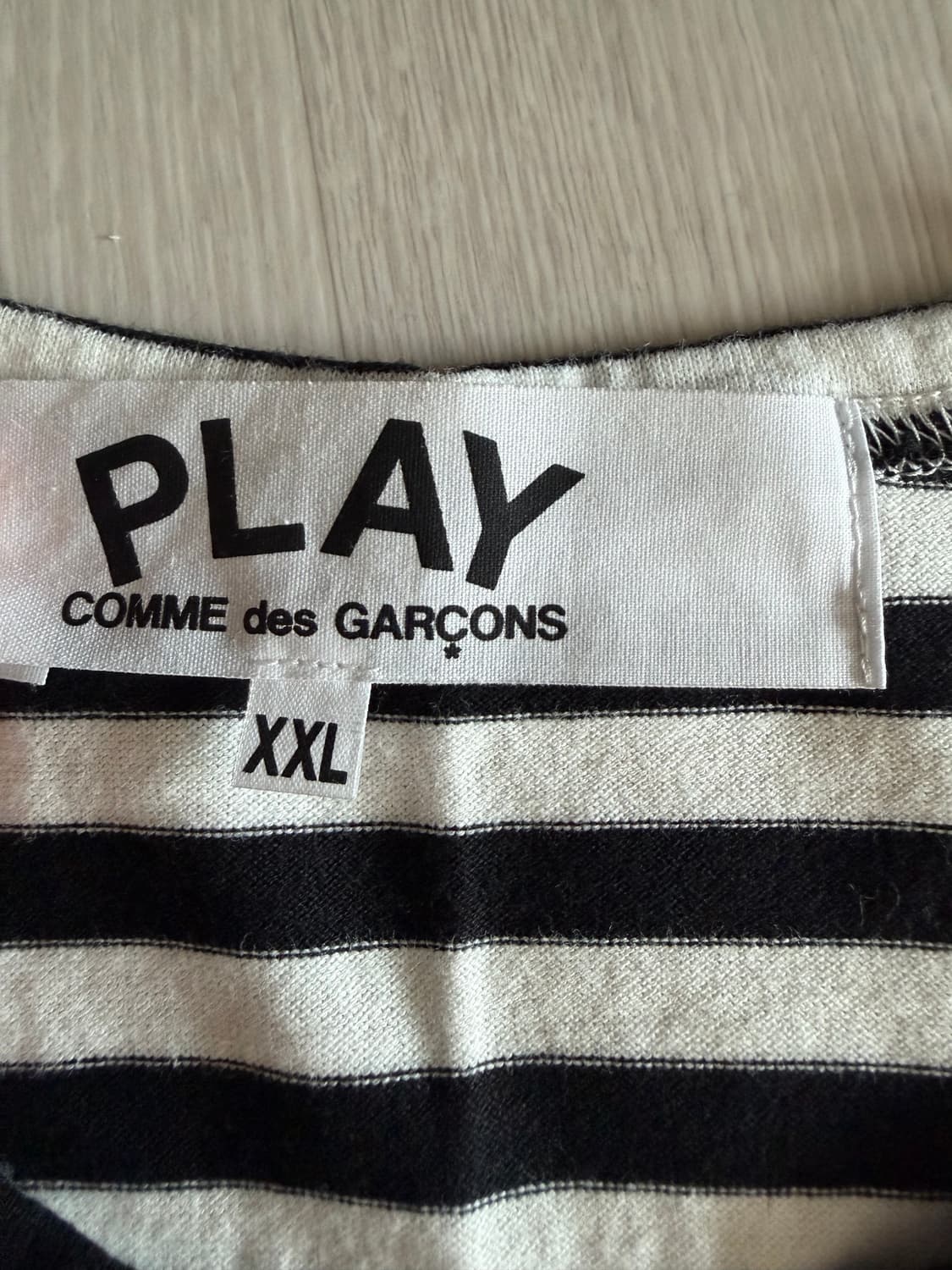 플레이 꼼데가르송 스트라이프 롱슬리브 블랙 (2XL) 상품이미지4
