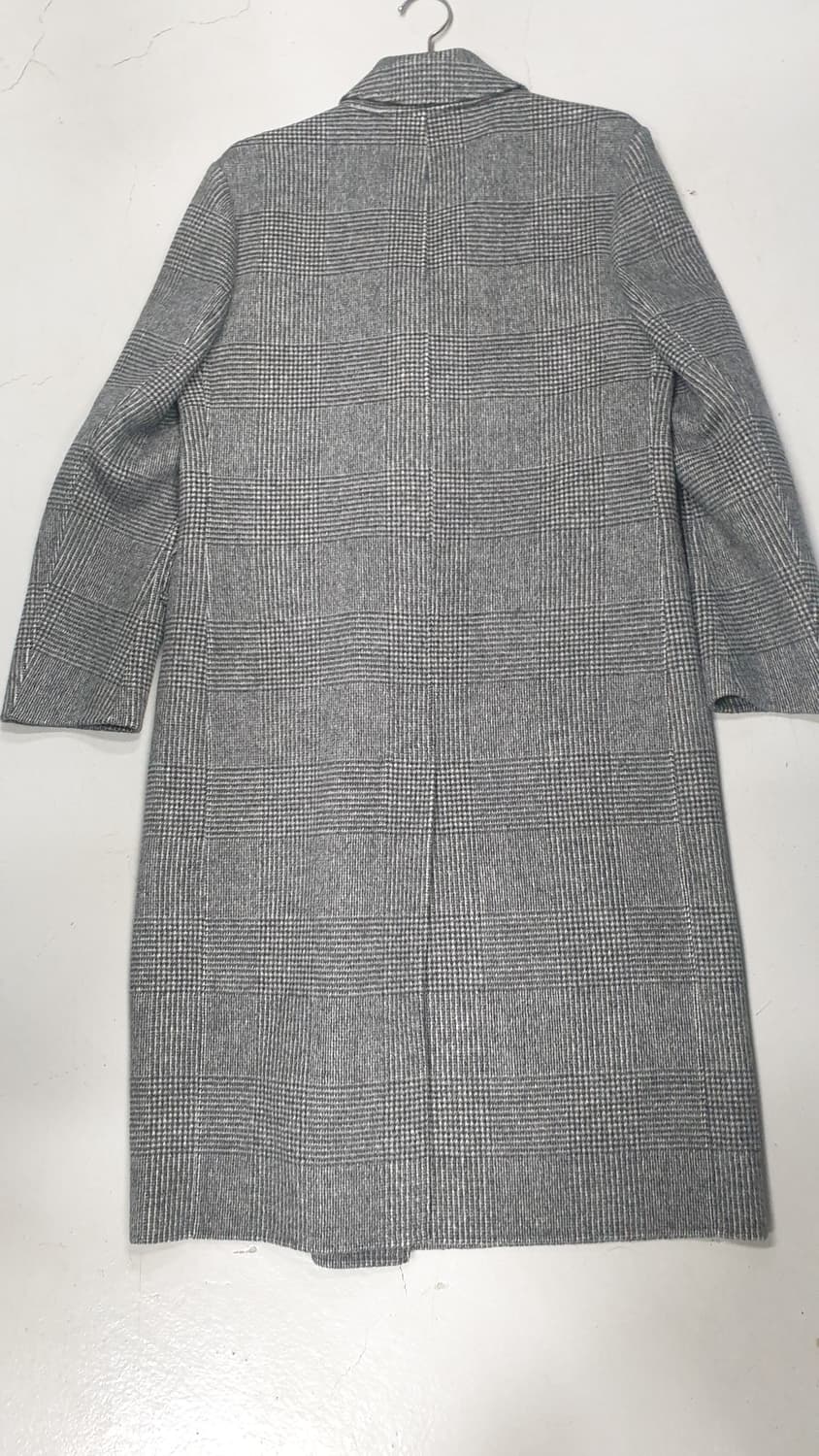 발렌시아가 체크 더블 롱 코트 38 여성 상품이미지2