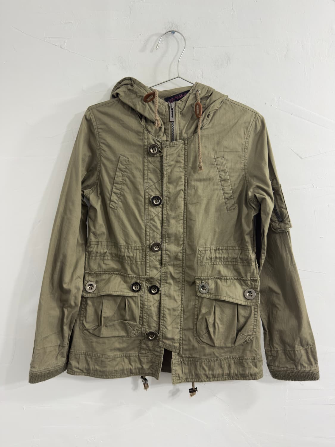khaki hood twoway jacket 상품이미지1