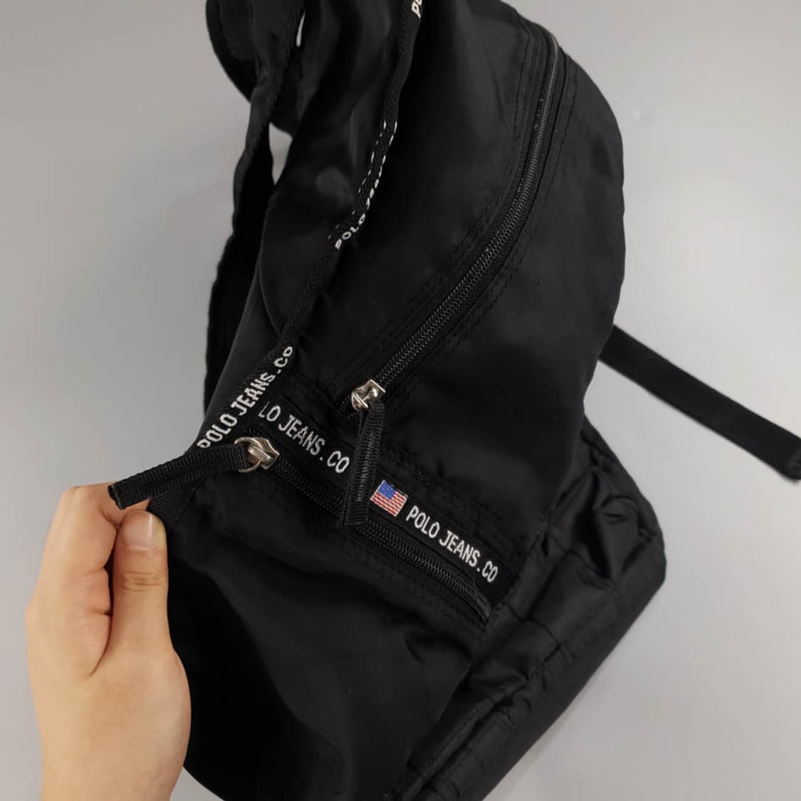 폴로랄프로렌 폴로진스 블랙 윈도우 퀼팅 백팩 가방 상품이미지7