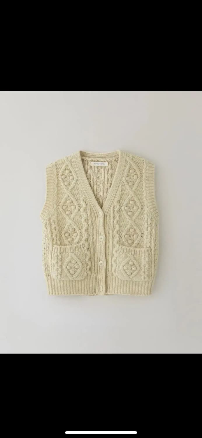 낫띵리튼 컨츄리 케이블 니트 조끼 상품이미지2