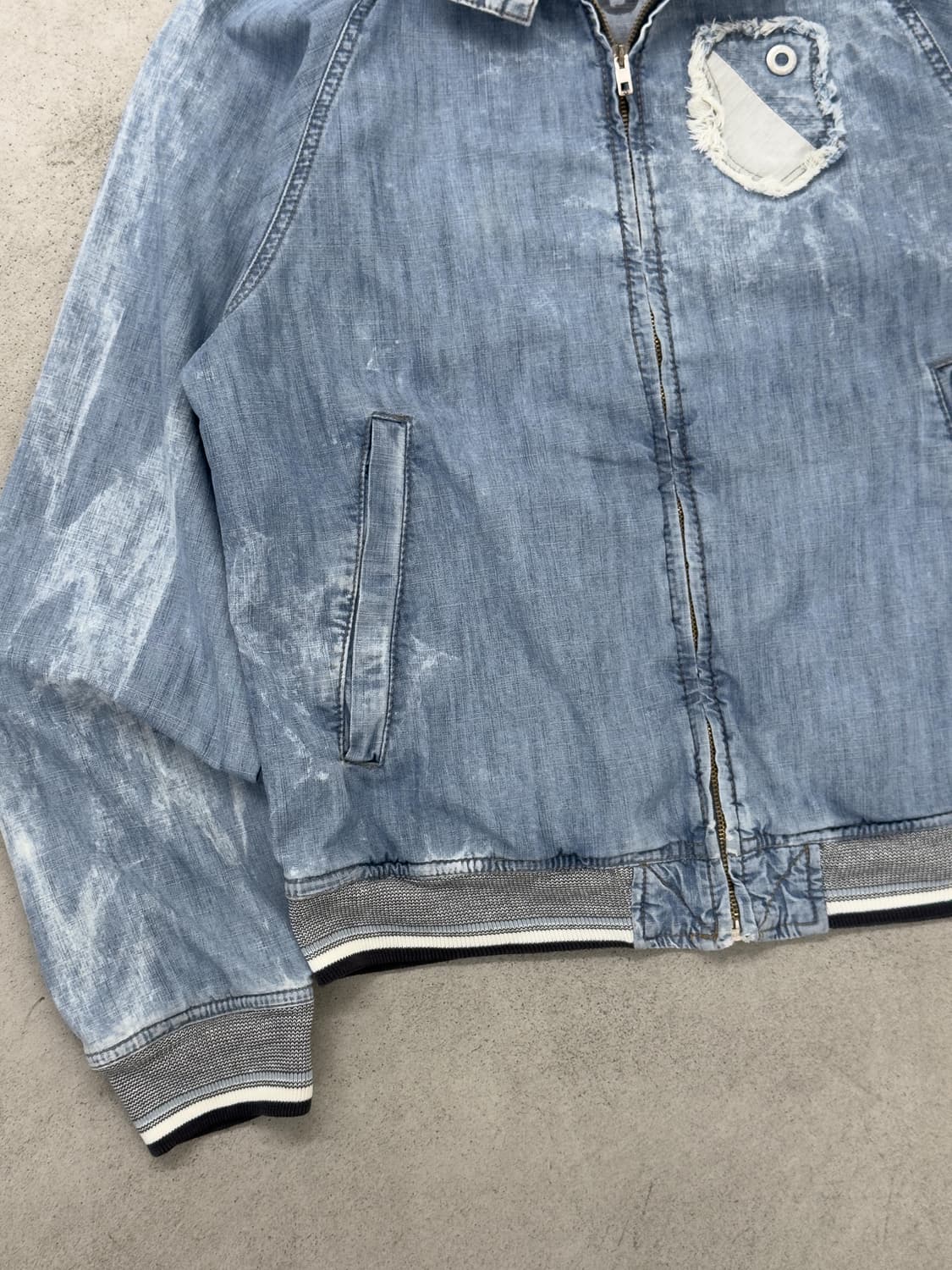 디젤 워시드 해링턴 블루종 상품이미지3