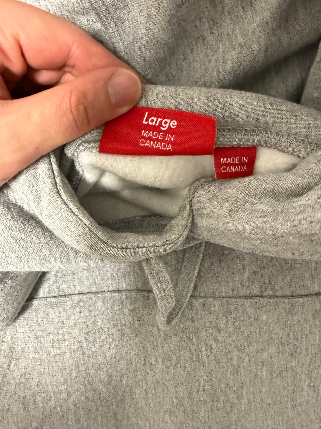 슈프림 19 F/W 델타 로고 후드 그레이 라지 판매 상품이미지8