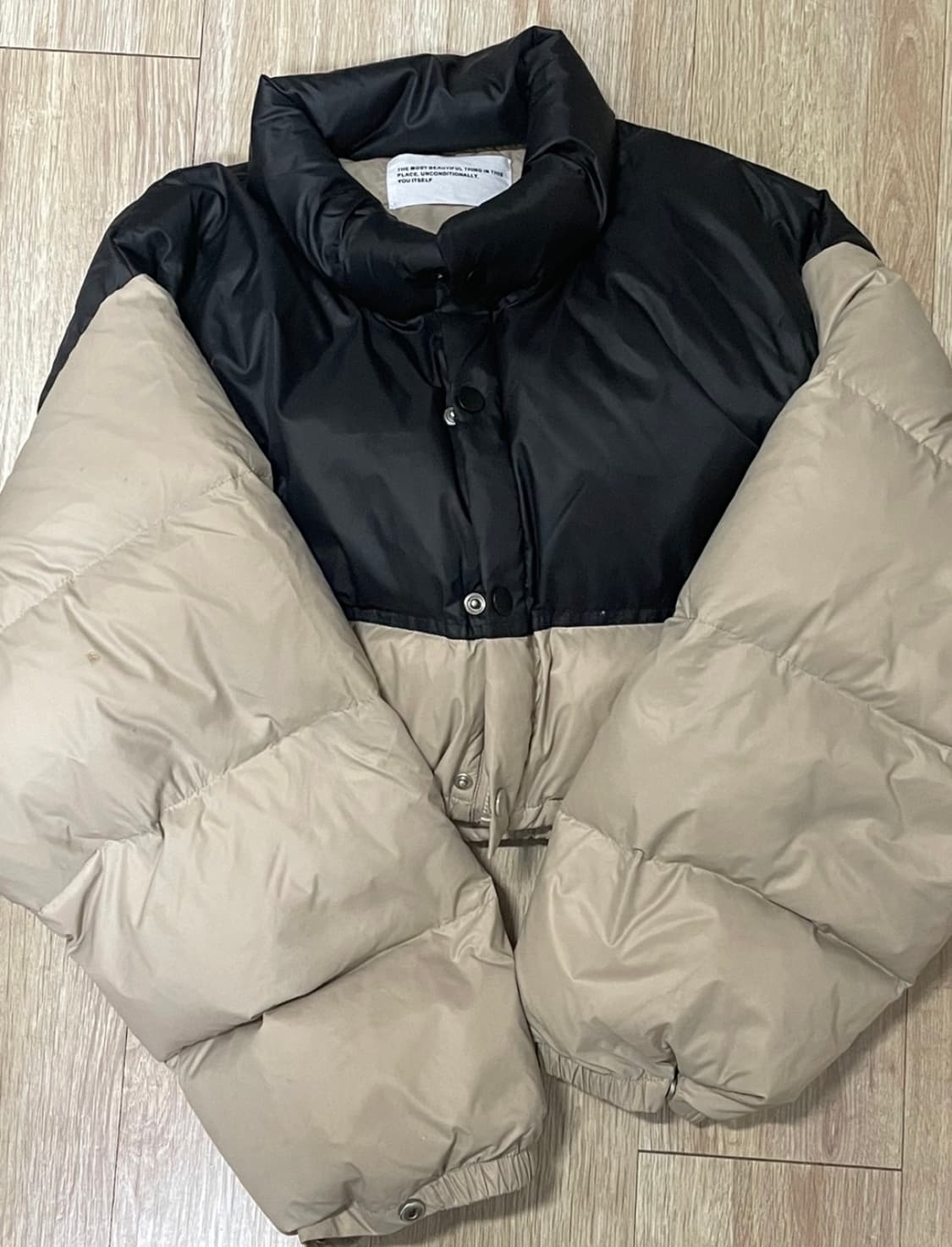 다운 푸퍼 숏 스트링 오버핏 패딩 점퍼 상품이미지1