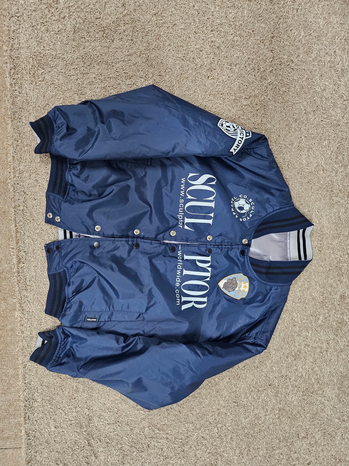 (L-100)스컬프터 남여공용 리버시블 양면  스타디움 자켓 상품이미지2