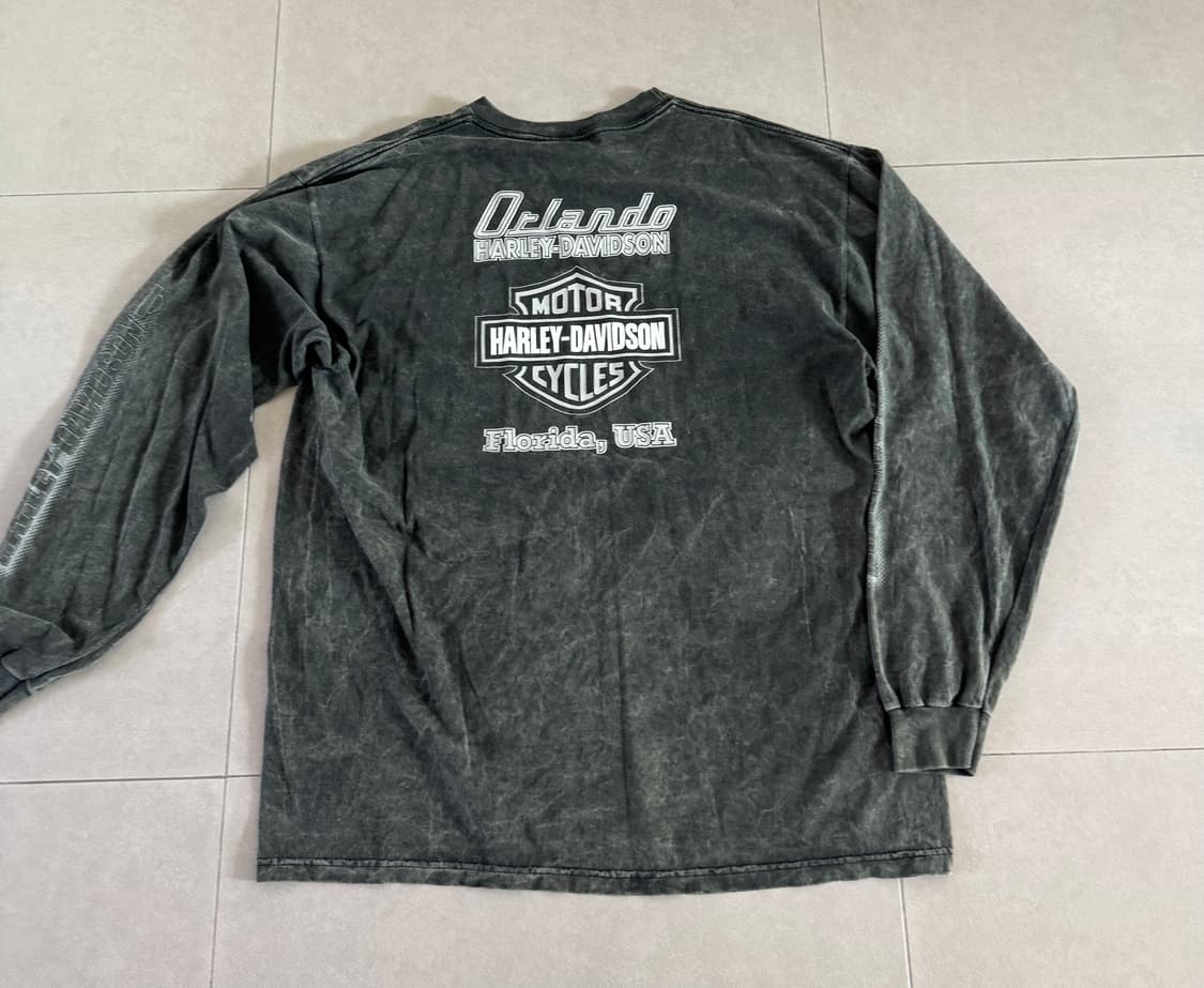 90‘s 빈티지 Harley Davidson 긴팔 티셔츠 XL 상품이미지2