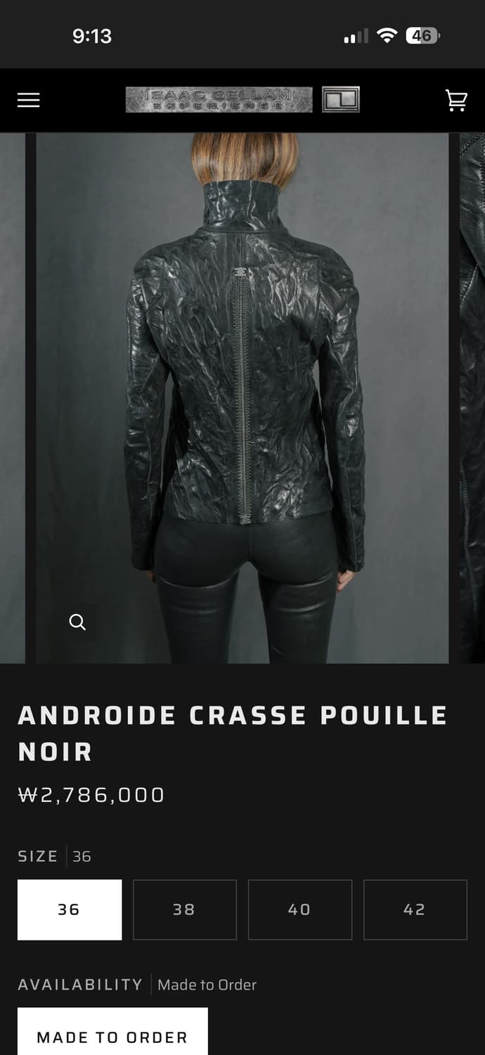 이삭 세럼 안드로이드 레더 자켓 상품이미지4