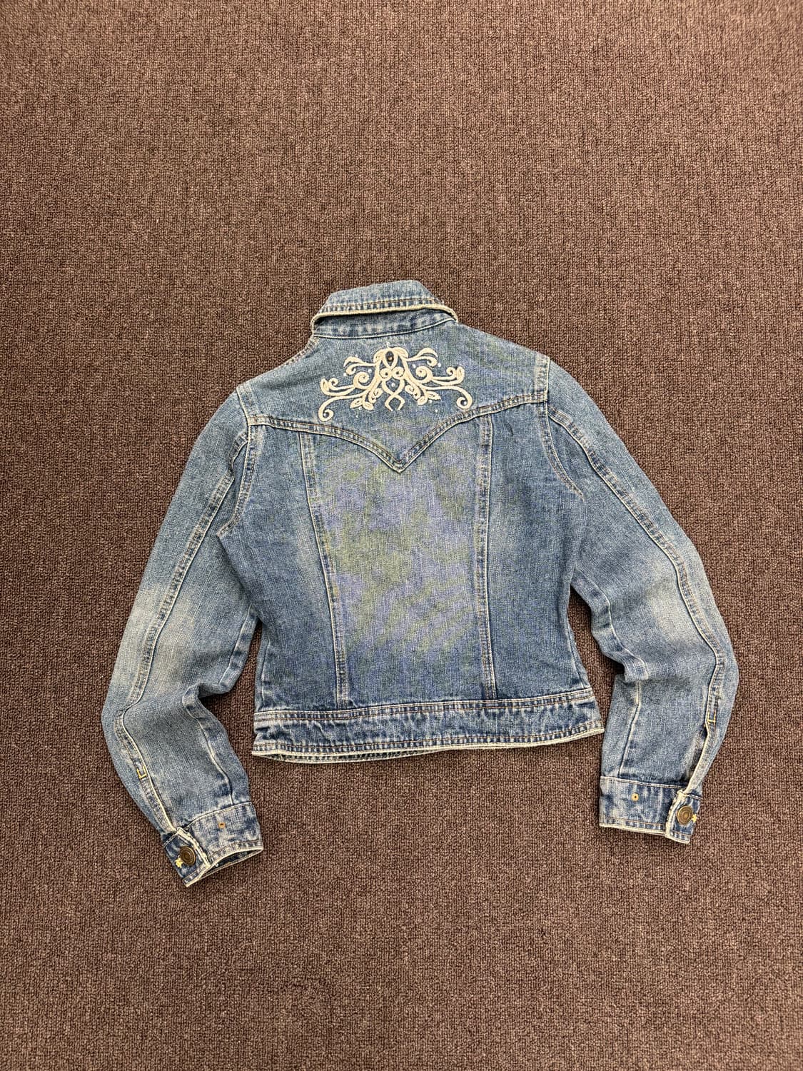 M)Japanese vintage 문양 자수 여성 데님자켓 상품이미지5