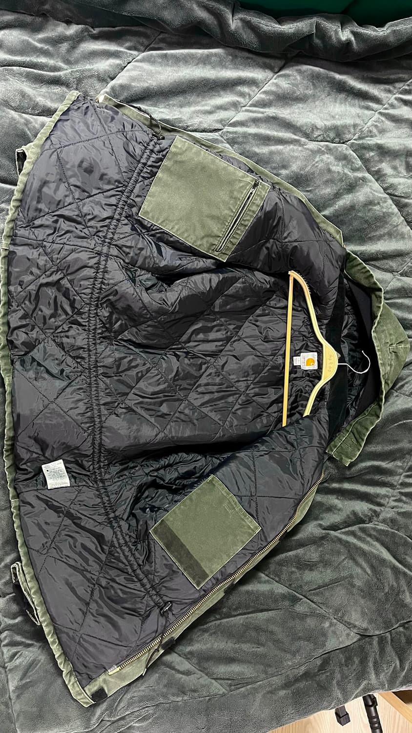 칼하트 C26 L mos 모스그린 샌드스톤 A148 후드 세트 상품이미지7