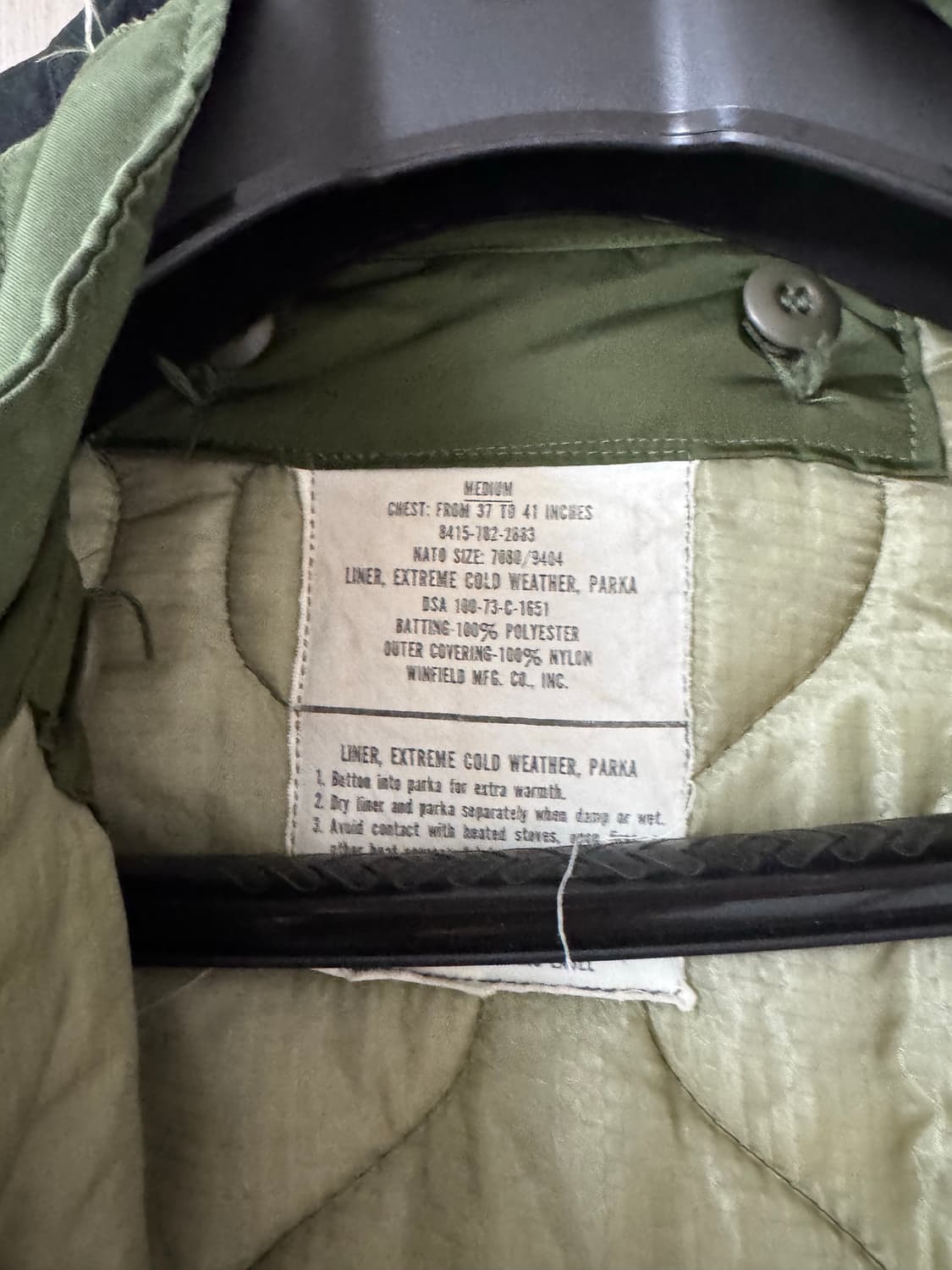 80s OG M65 피쉬테일 개파카 오리지날 M 풀세트 상품이미지3