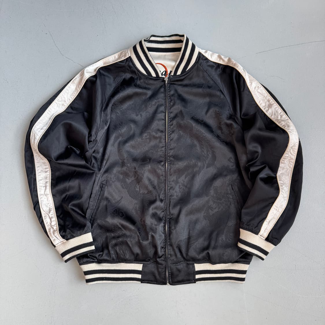 카라쿠리 타마시 드래곤 용 자수 오리엔탈 리버시블 스카쟌 자켓 상품이미지7