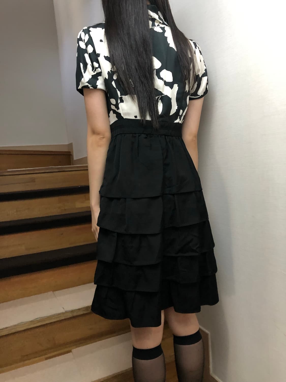 빈티지 블랙 오리엔탈 프릴 원피스 상품이미지7