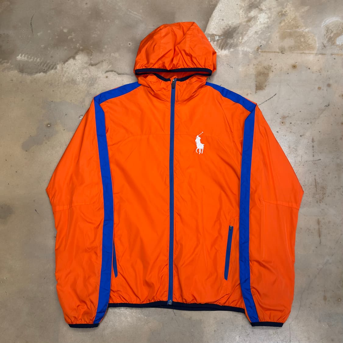 XS 폴로랄프로렌 빅포니 오렌지 후드 바람막이 상품이미지2