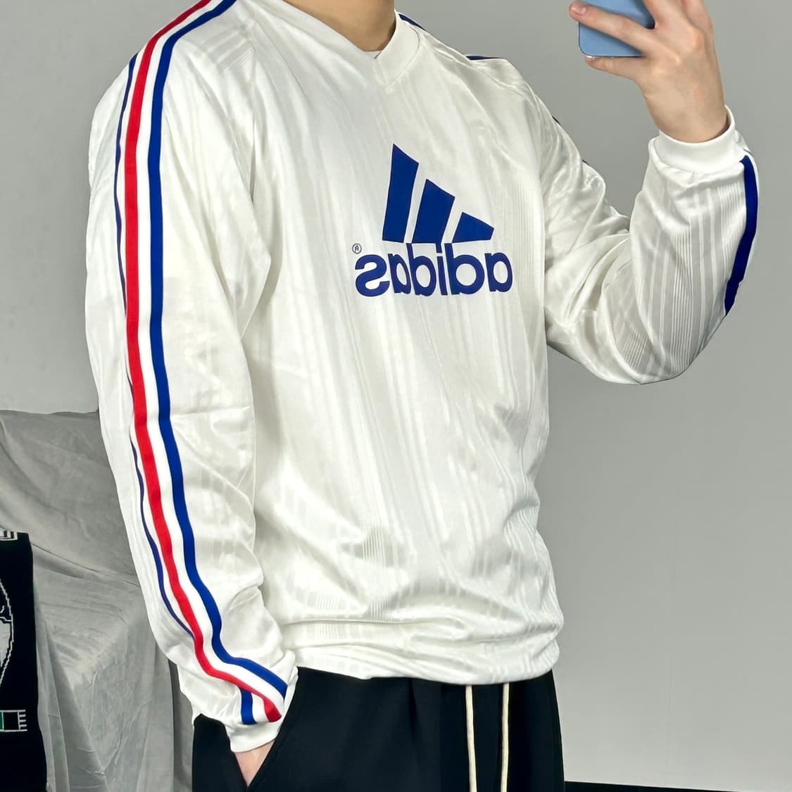 아디다스 90‘s 일본판 빅로고 슬리브 져지 L  상품이미지1