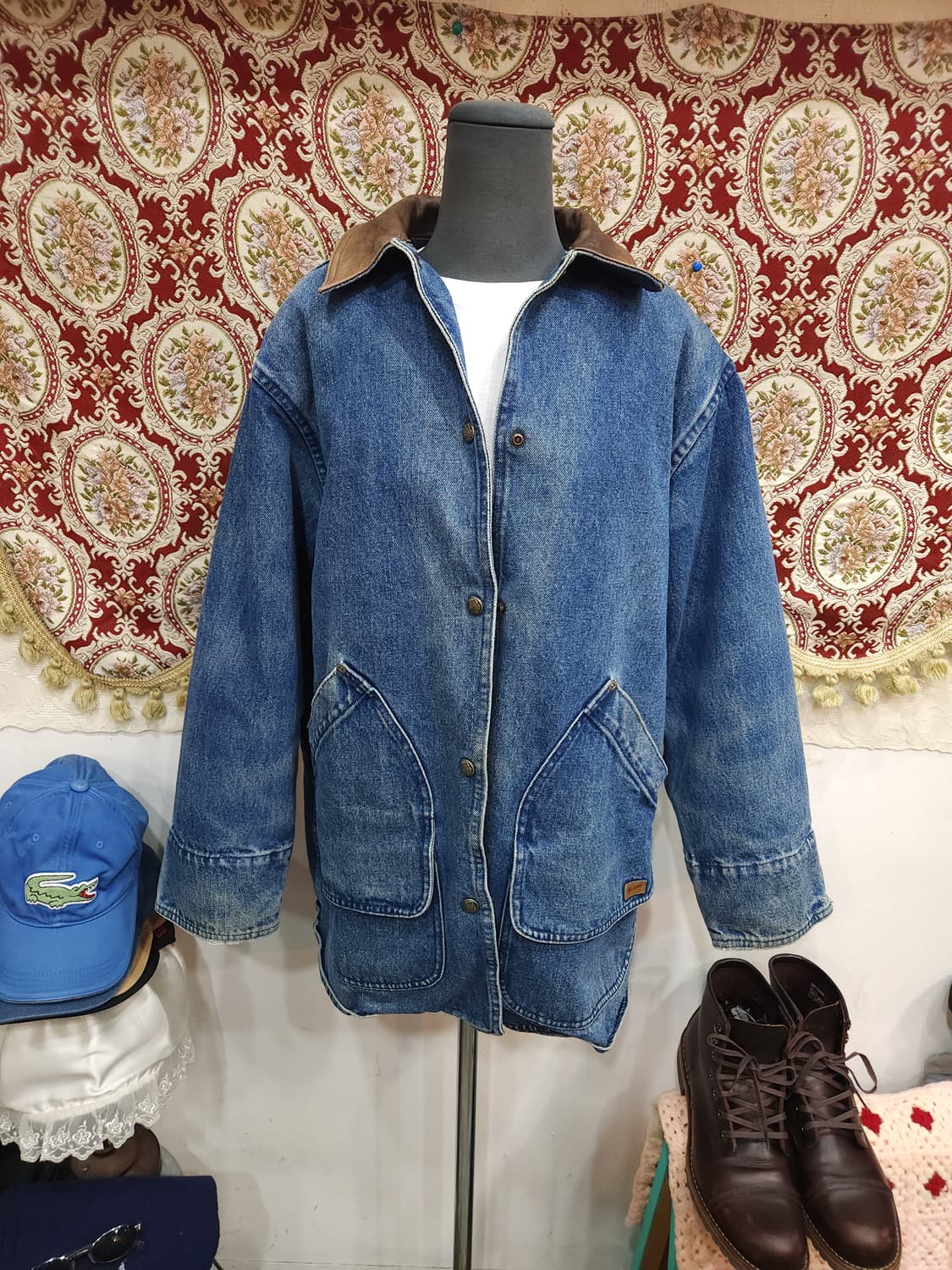 울리치 90s 데님 커버롤 자켓 울 블랭킷 안감
​
 상품이미지1