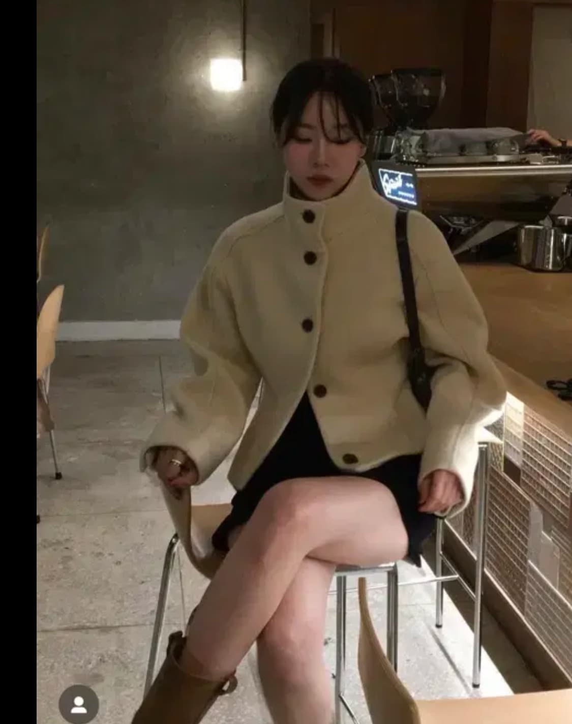 레이브 raive 하이넥 숏코트 s 에크루베이지 상품이미지2