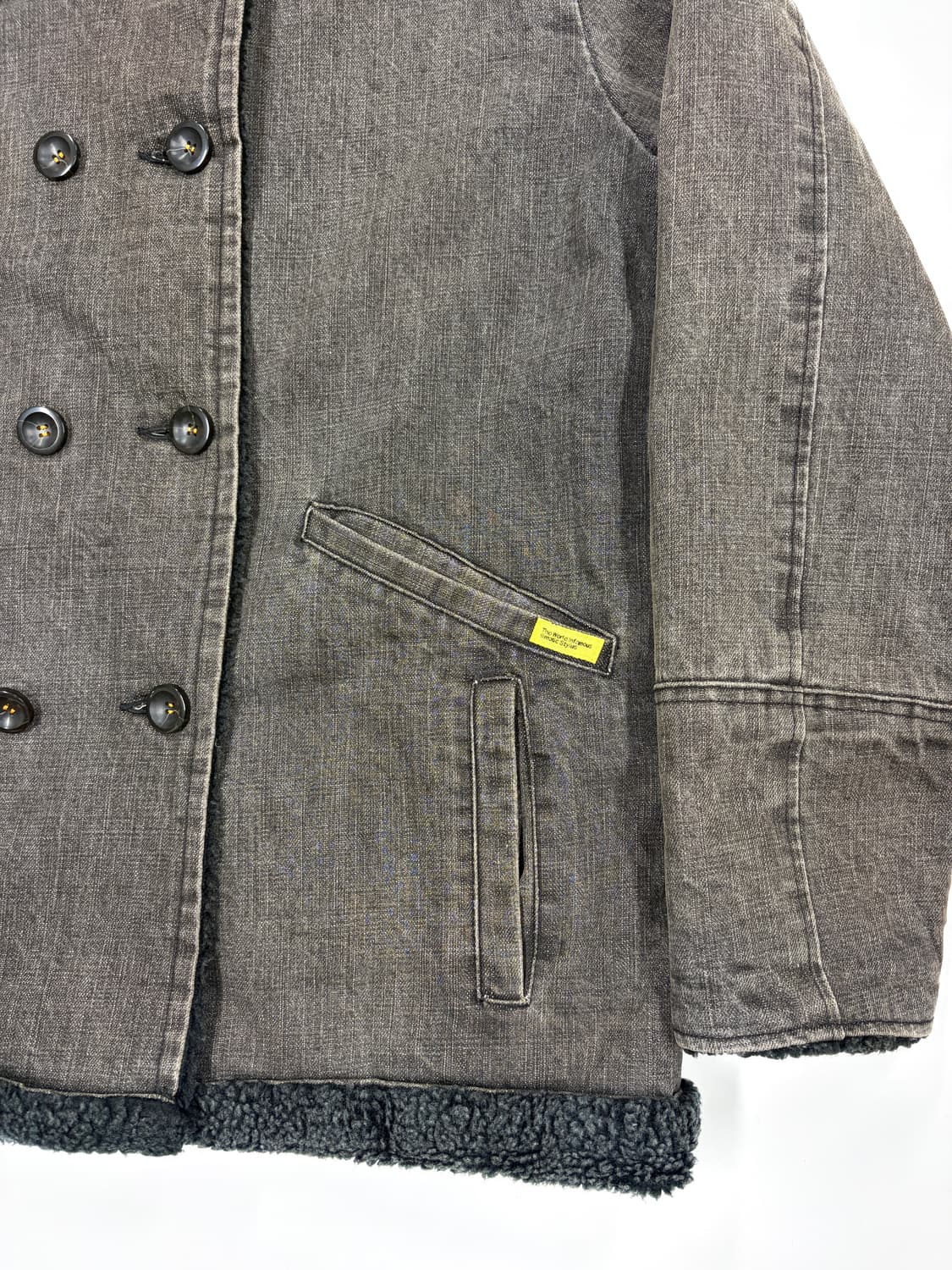 워싱데님 양털 코트 상품이미지6