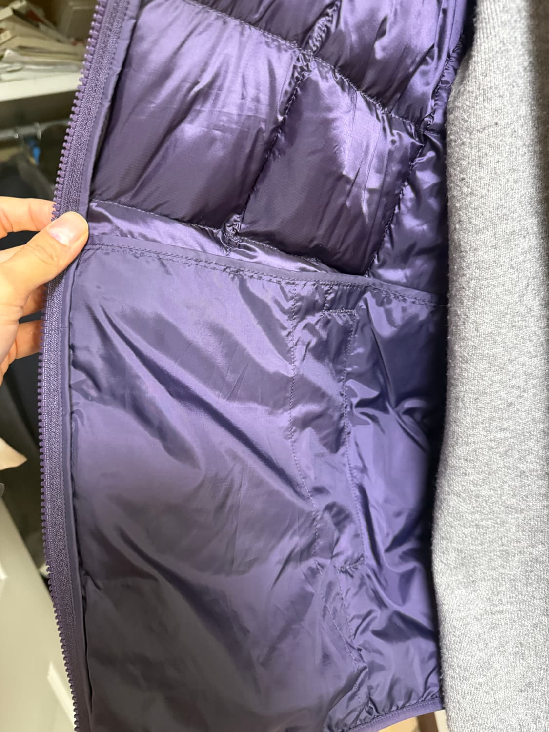 유니클로 퍼프 베스트 퍼플 47000원 상품이미지2