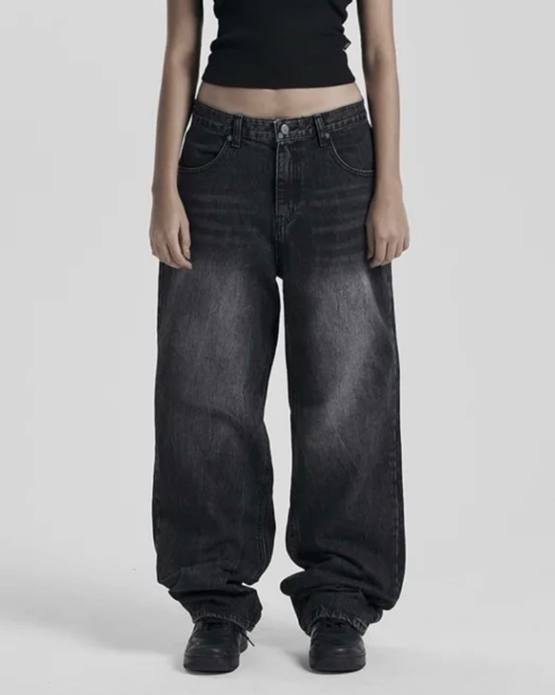 오도어 Nas raw wide denim in black 상품이미지2