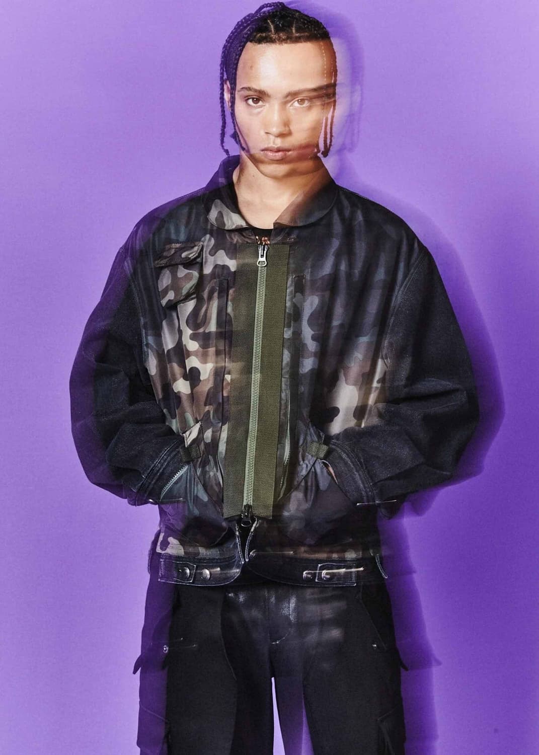 앤더슨벨 초회판 카모플라쥬 집업 데님 자켓 XL 상품이미지1