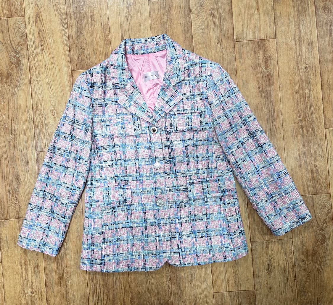 빨강(BBALGANG) 핑크트위드자켓 프리사이즈 새상품 상품이미지3