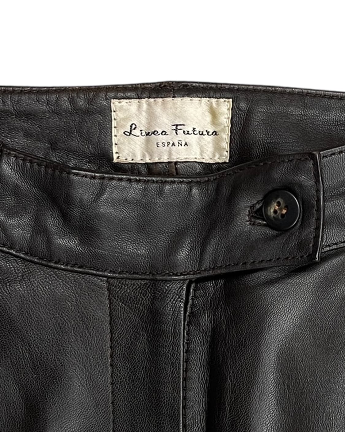 빈티지 기믹 벨트 루프 레더 팬츠 상품이미지8