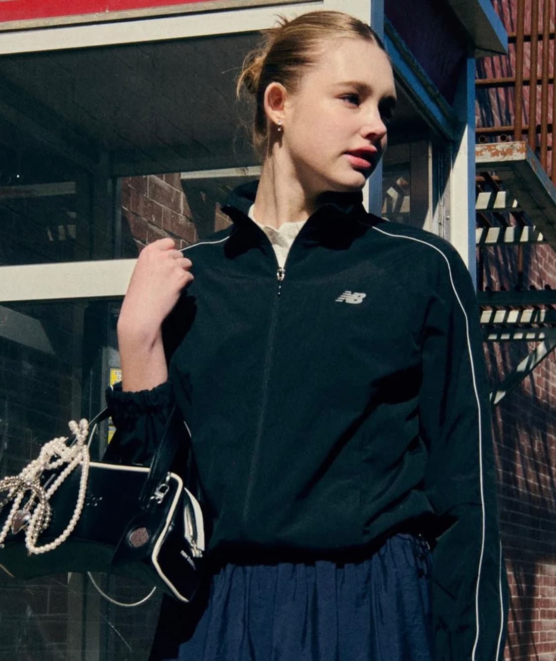 뉴발란스 574 트랙 우븐자켓 블랙 상품이미지3