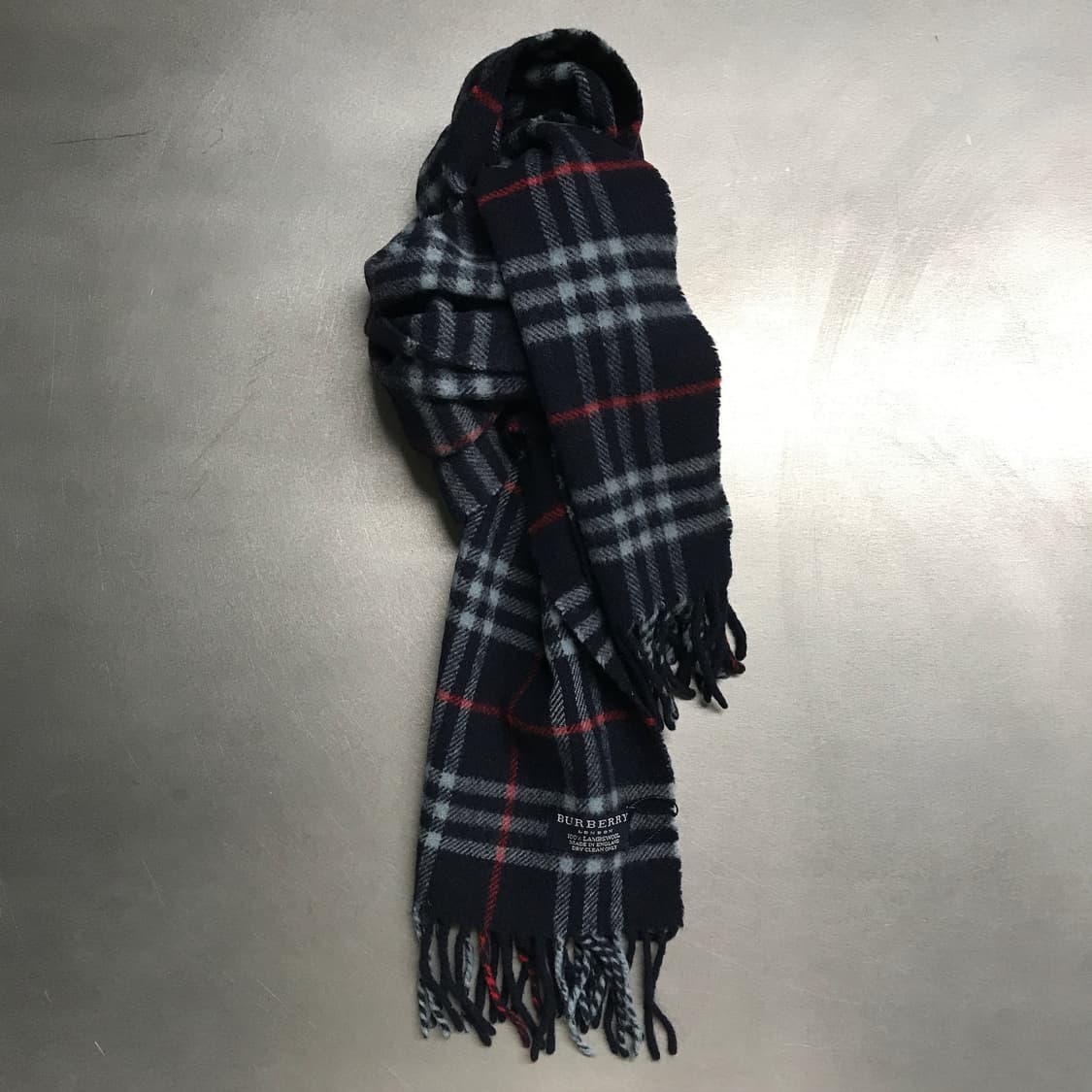 버버리 정품 램스울 머플러 네이비 상품이미지1