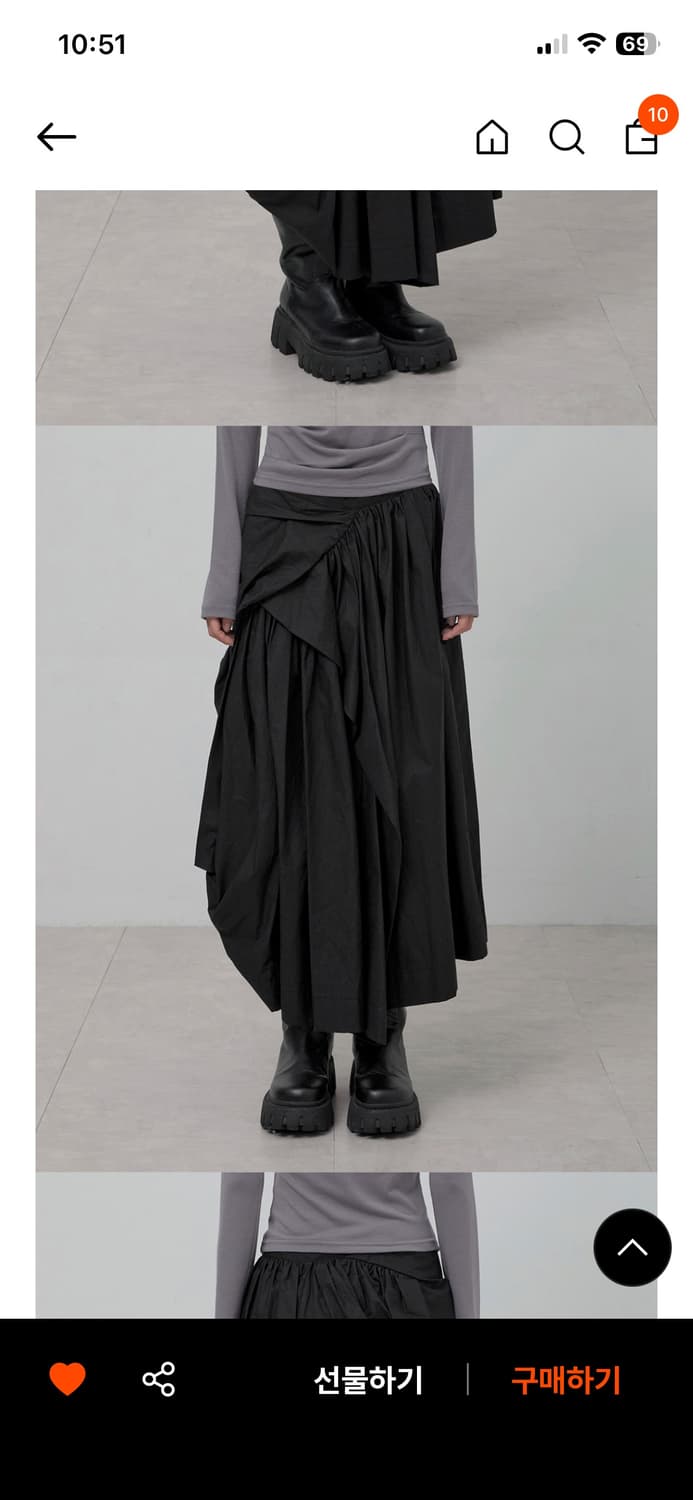 플레어업 Asymmetrical Draped Layered long 상품이미지3