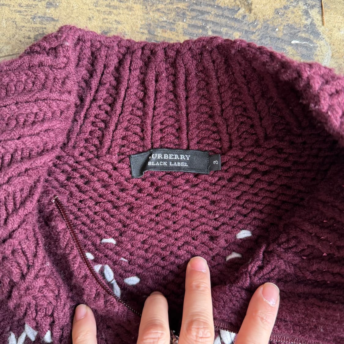 버버리 블랙라벨 노르닉 집업 니트 상품이미지4