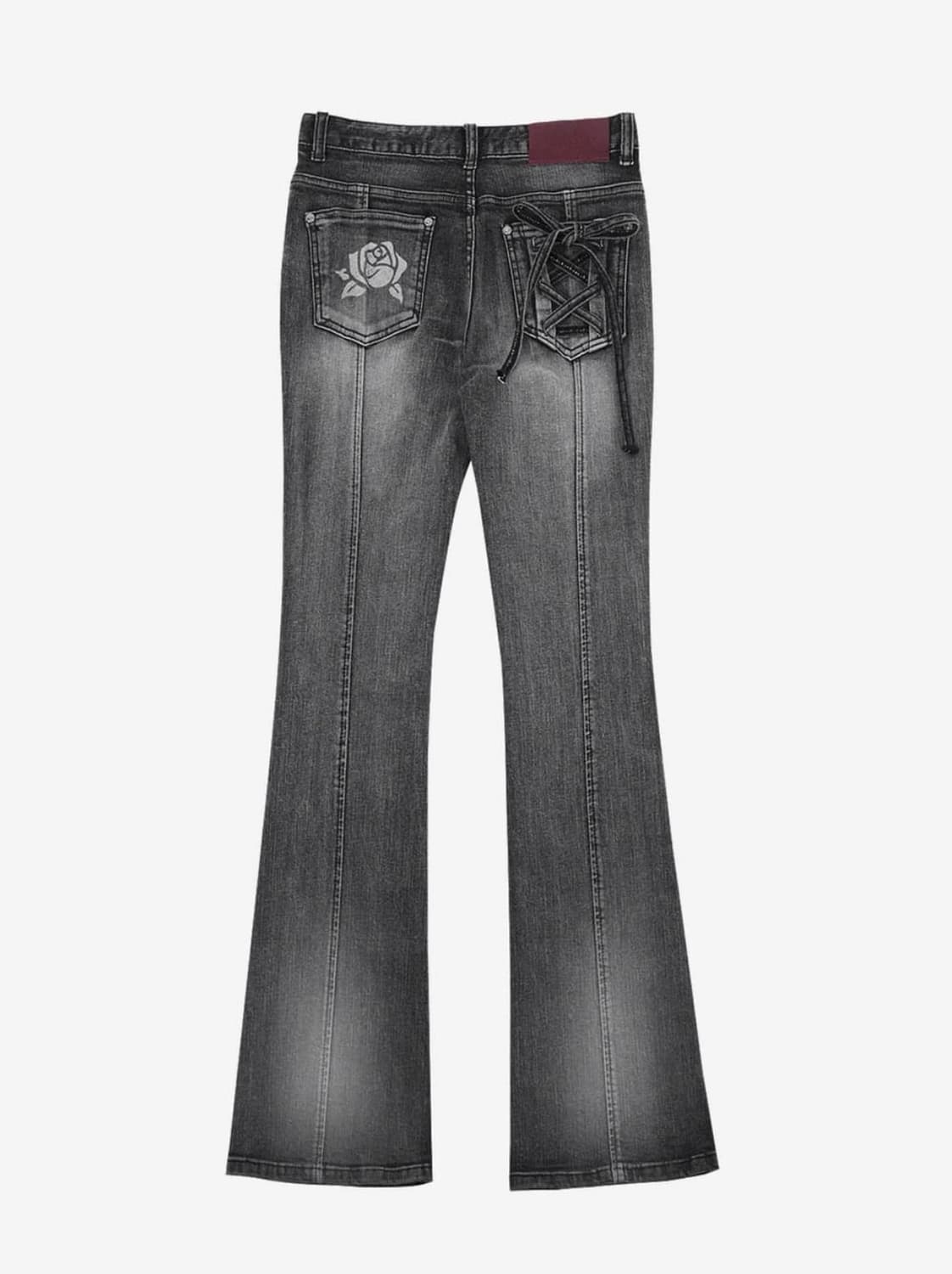 달링유어배드 ROSE BOOTS CUT DENIM #BLACK 상품이미지1