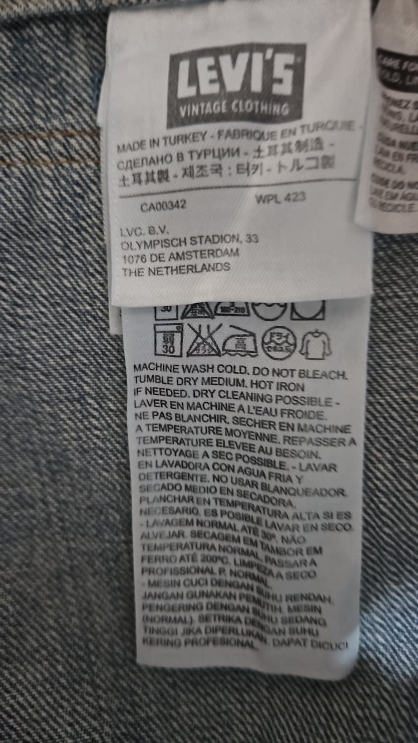 리바이스 LVC 1880s 트리플 플리츠 자켓 구스 에그 S 상품이미지8