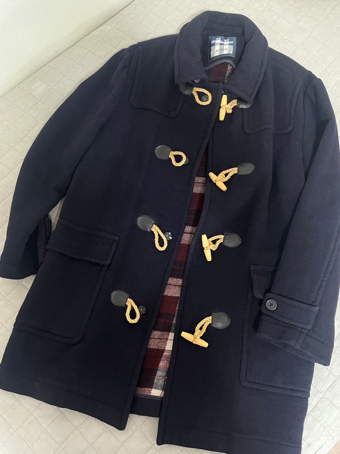 NOTON 노튼 떡볶이 코트 L 네이비 하프코트 상품이미지1