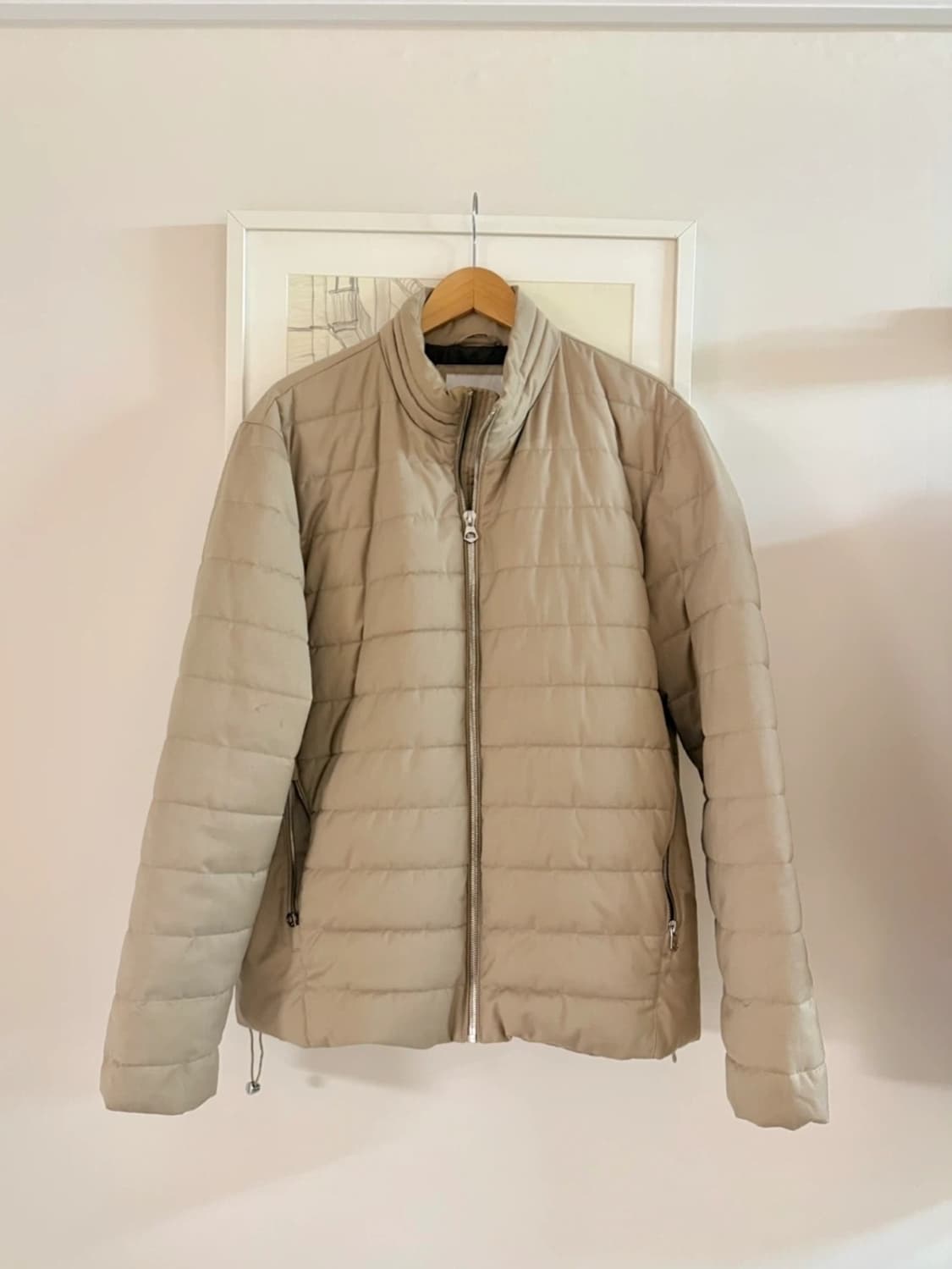 자라 베이지 경량패딩 XL 상품이미지1