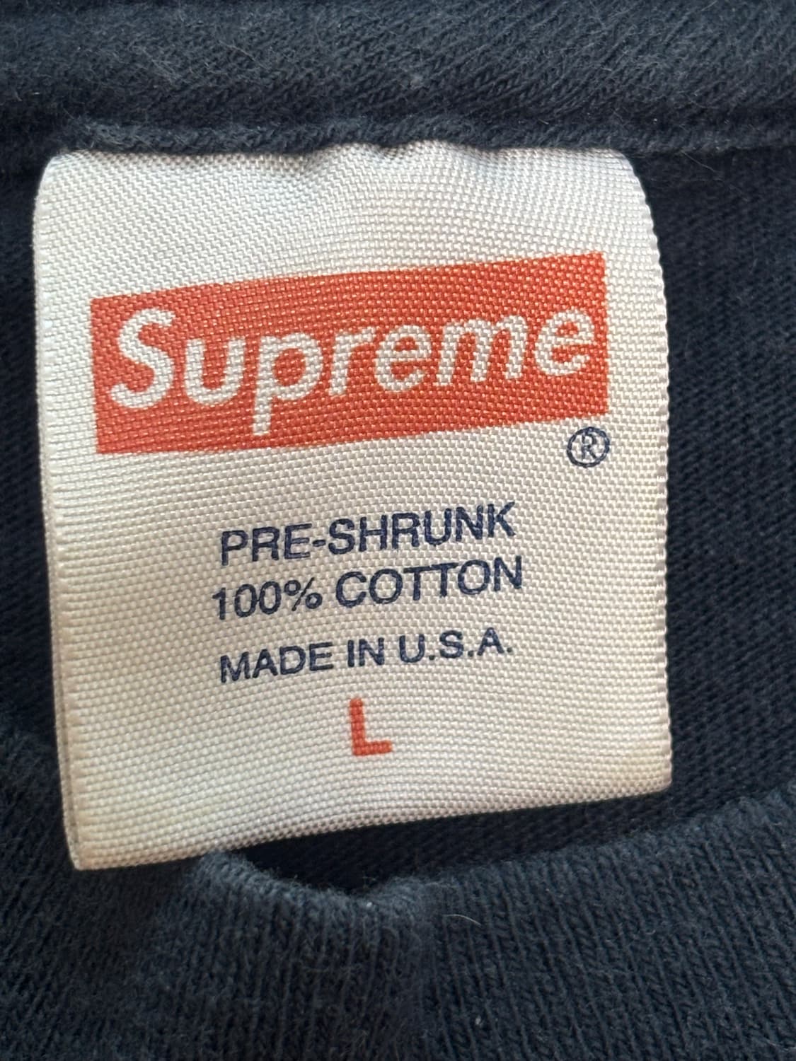 슈프림 Supreme 티셔츠 블랙 L 상품이미지3