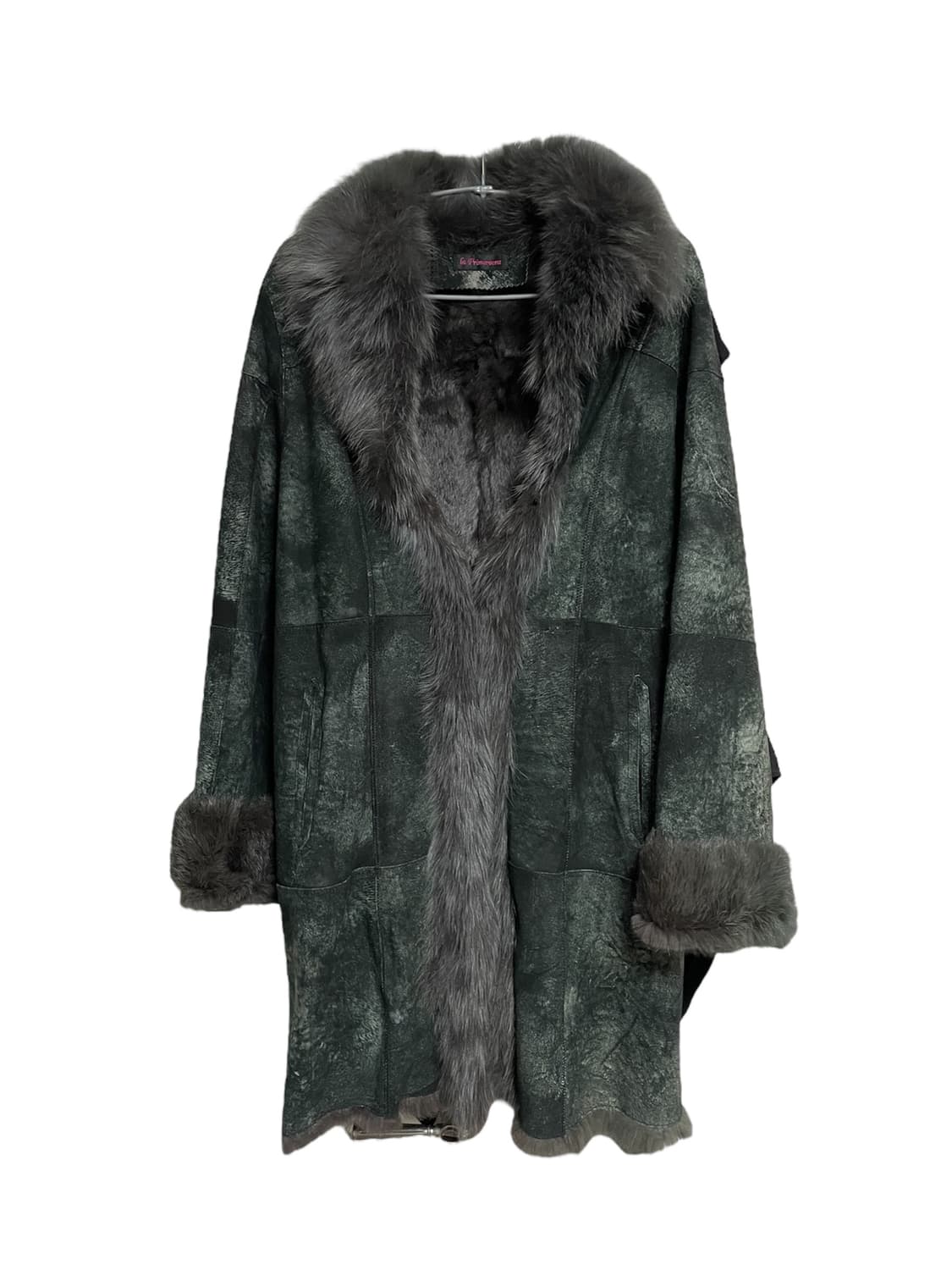 스웨이드 리얼 퍼자켓 롱코트 나나깔다크웨어오네갸루락시크그런지펑크고스고딕 상품이미지7