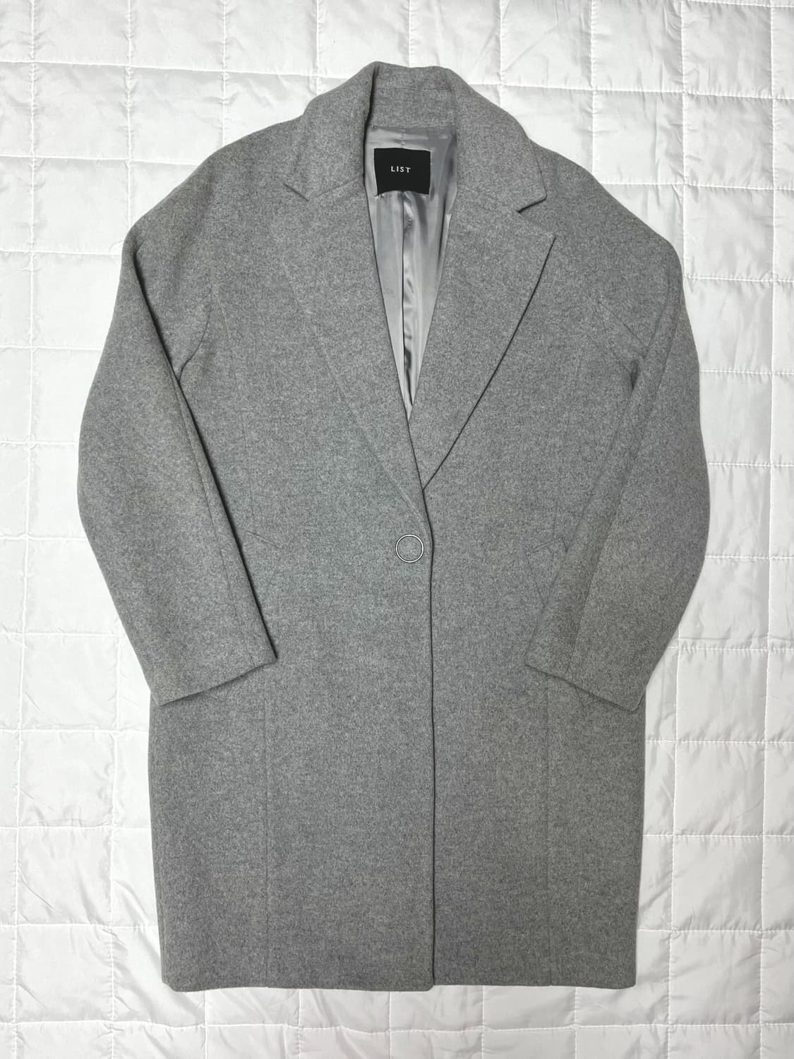 리스트 그레이 회색 롱코트 상품이미지1