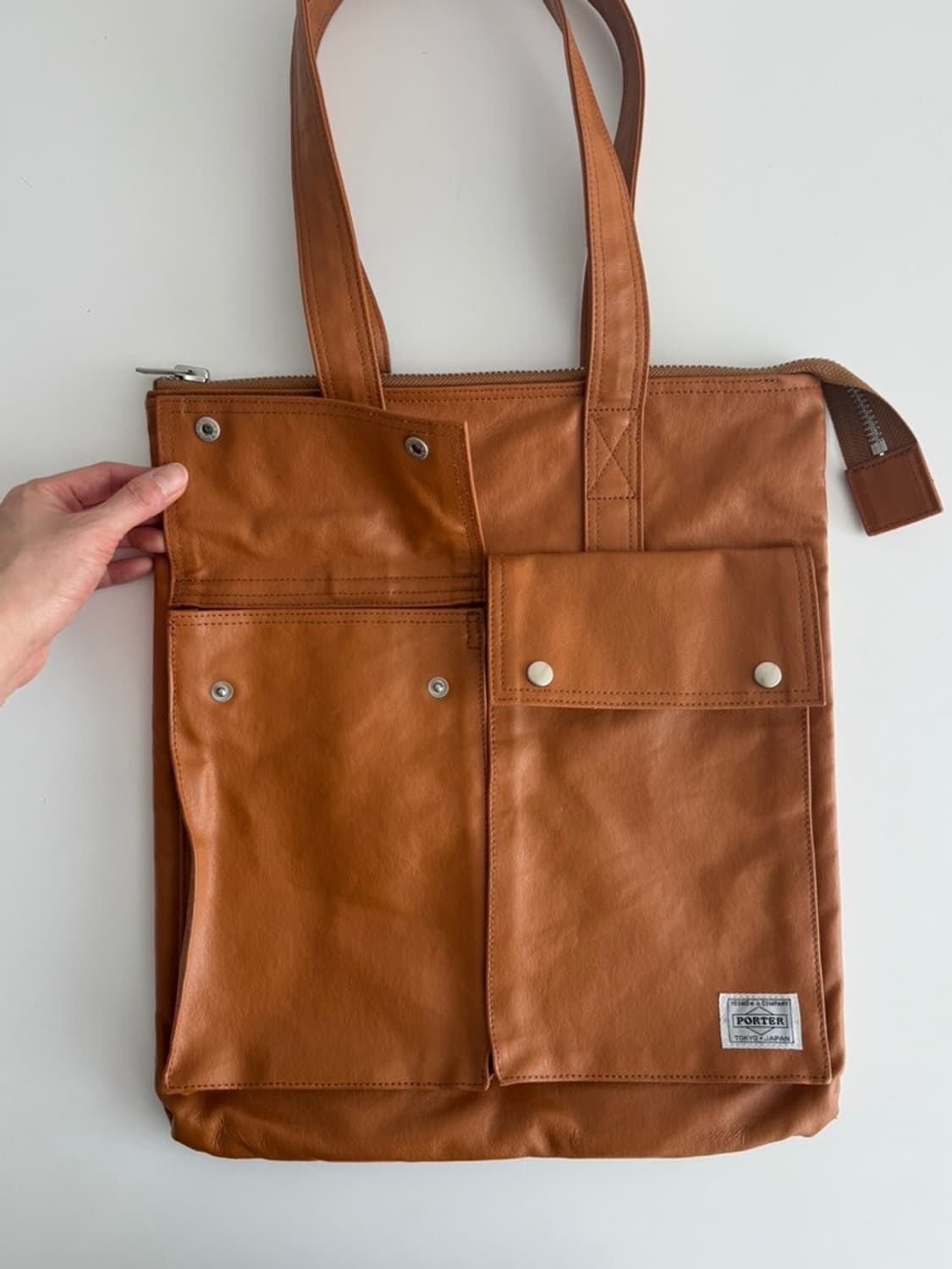 [요시다 포터] 프리스타일 토트백 - 카멜 상품이미지4