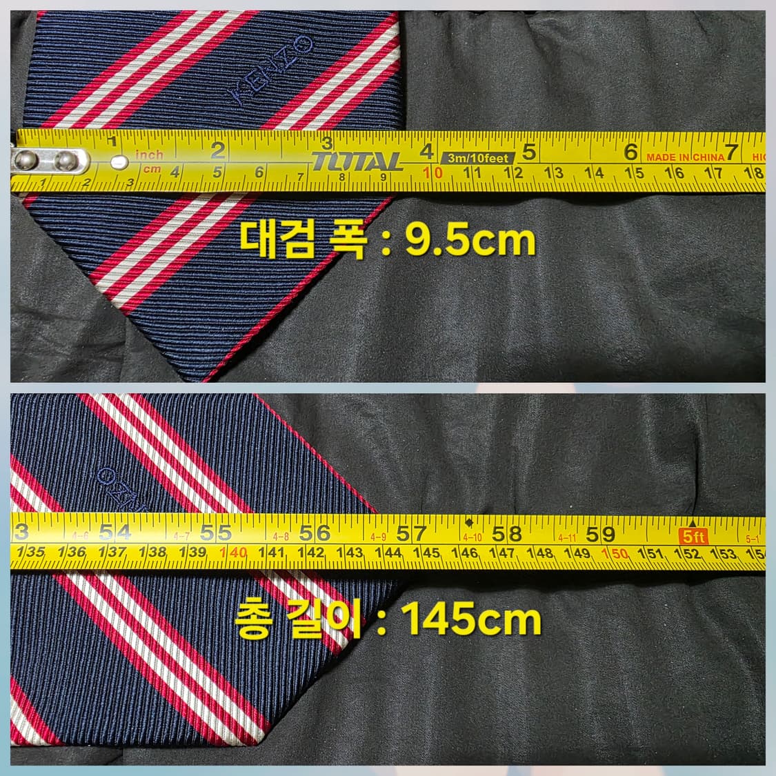 [정품] 겐조 옴므 로고 자수 실크 넥타이 (이탈리아제) 상품이미지10