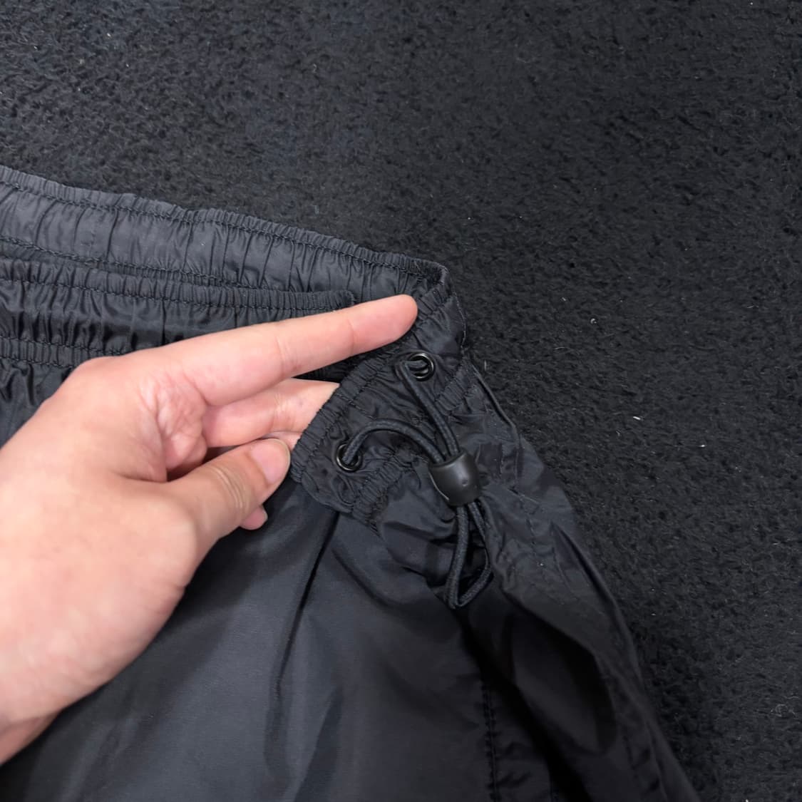 XL 나이키 블랙 스우시 와이드 나일론팬츠 상품이미지4