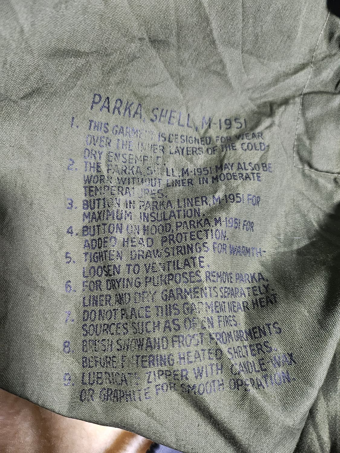 50s 미군오리지날 m51파카 양털내피 코요테후드 셋 상품이미지3