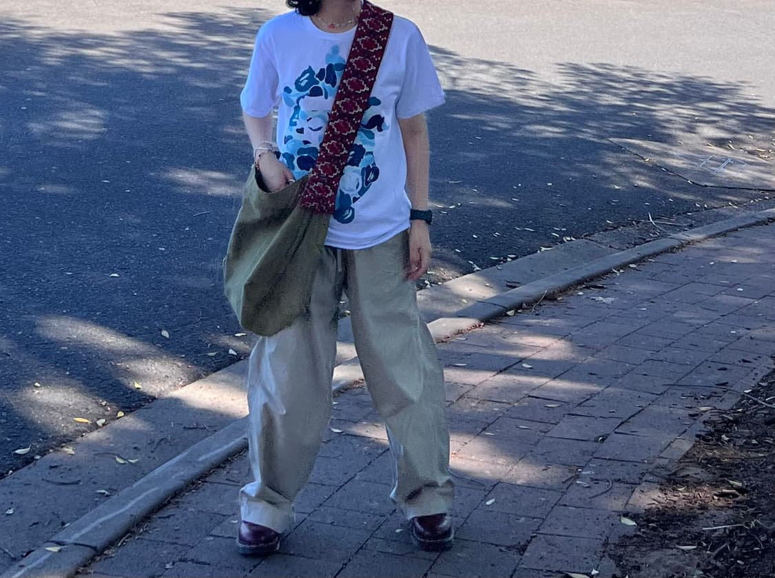 베이프 블루 로고 반팔티 상품이미지3