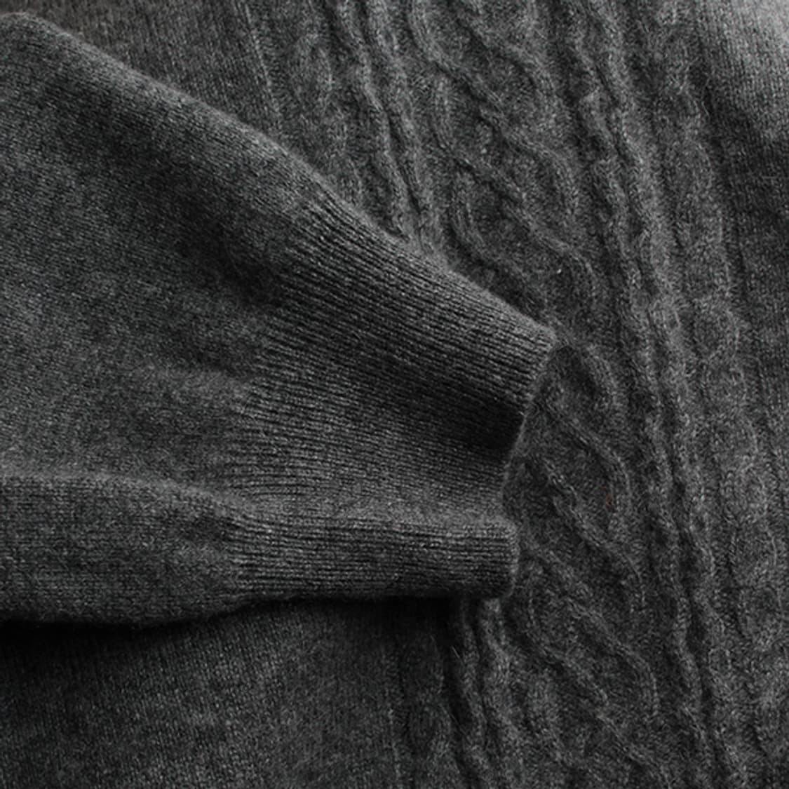 IY그레이스 다크그레이 캐시미어 니트 상의 44, 55 상품이미지4