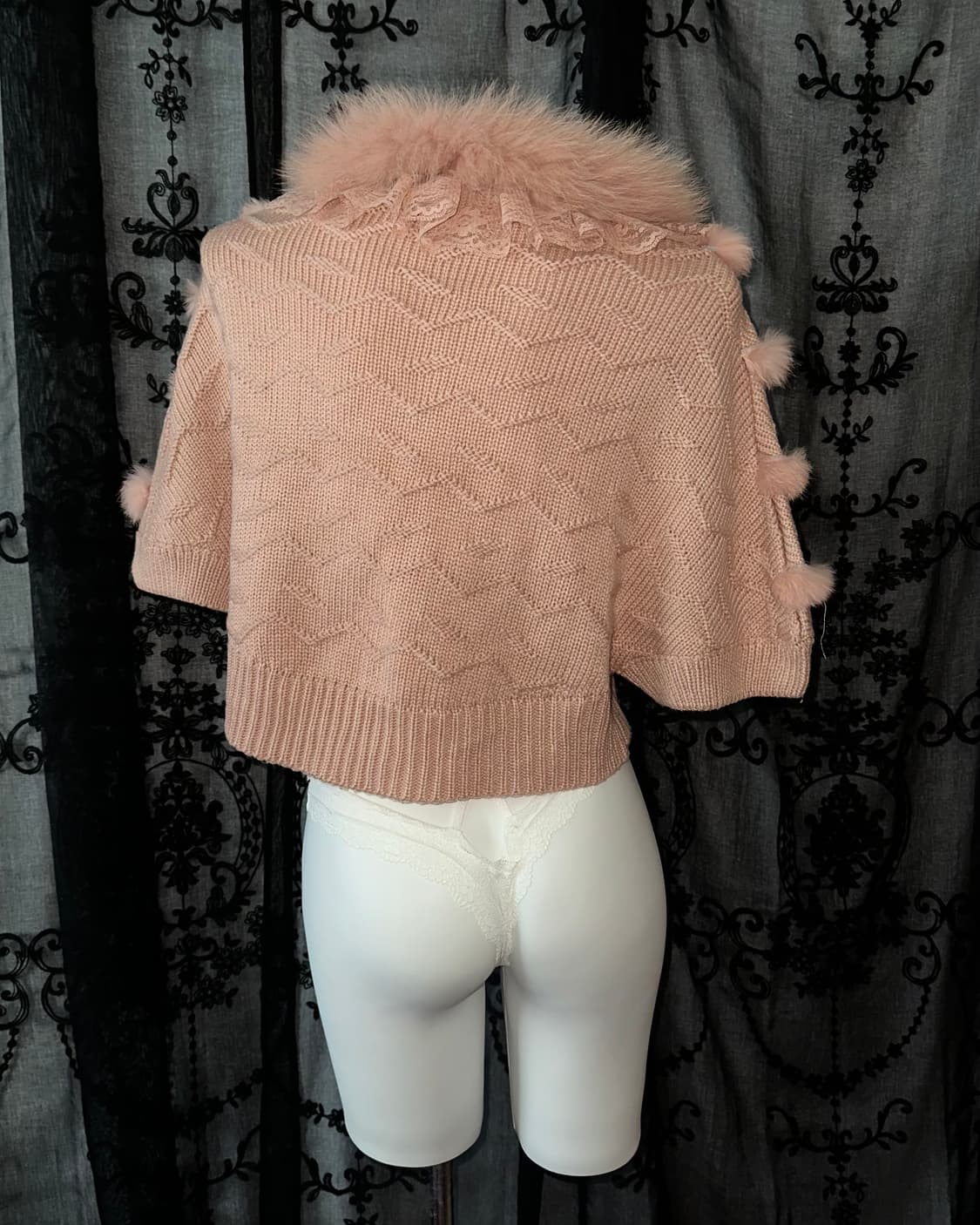 Rabbit puffer pink cape 상품이미지3