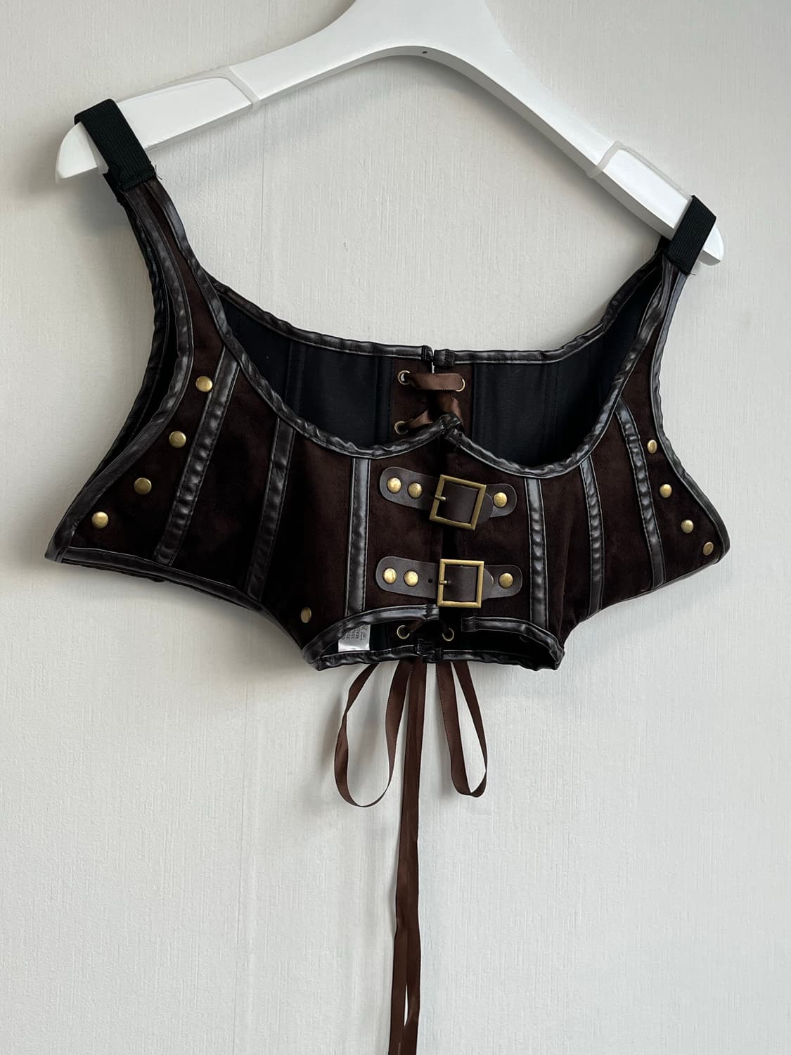 가죽 코르셋 레이어드 탑 상품이미지4